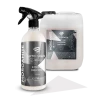 butelka 750 ml i kanister 5 l MORGANITE Interior Dressing obok siebie na białym tle