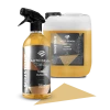 butelka 750 ml i kanister 5 l SUNSTONE Fabric Cleaner obok siebie na białym tle