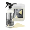 butelka 750 ml i kanister 5 l ALABASTER Leather Protect obok siebie na białym tle