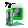 butelka 750 ml i kanister 5 l MALACHITE Glass Cleaner obok siebie na białym tle