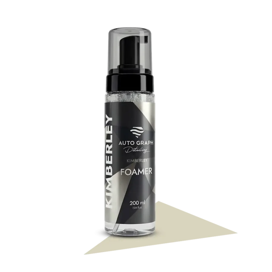 Butelka z pompką pianującą KIMBERLEY Foamer 200 ml, przezroczysty płyn, na białym tle