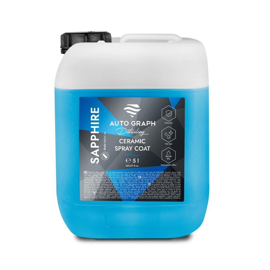 SAPPHIRE Ceramic Spray Coat, kanister 5 l na białym tle