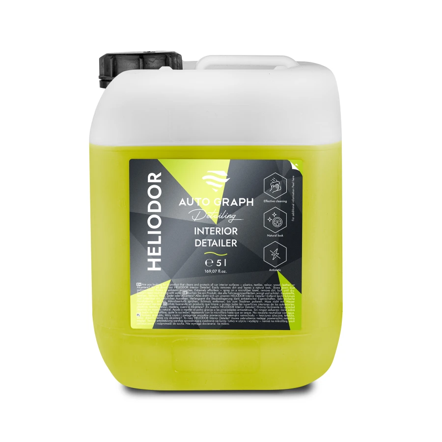 HELIODOR Interior Detailer, kanister 5 l na białym tle