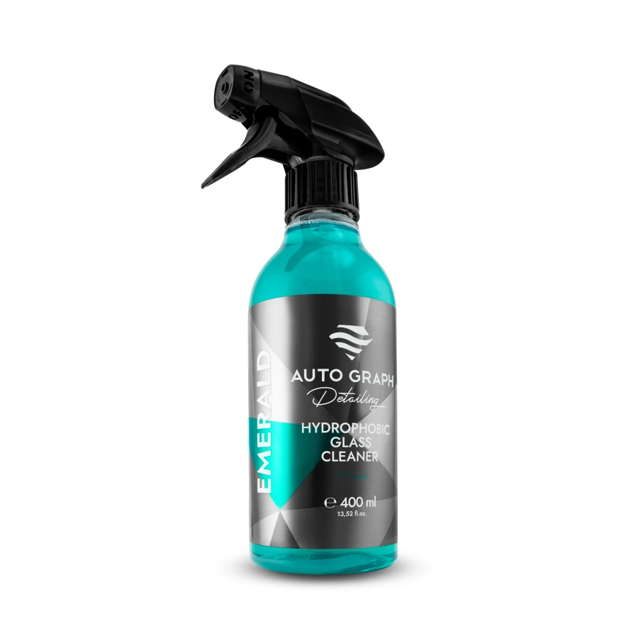 butelka z atomizerem EMERALD Hydrophobic Glass Cleaner 400 ml na białym tle