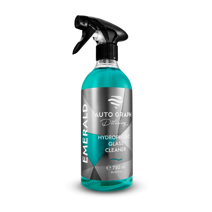 butelka EMERALD Hydrophobic Glass Cleaner 750 ml z atomizerem na białym tle